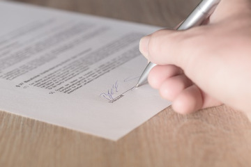 Leiekontrakt som signeres